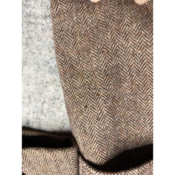 VTG Harris Tweed Sport Coat 44R Orange Unstructured Blazer Herringbone USA Read* - Picture 5 of 14